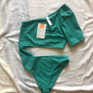 ALO YOGA Body Wave One Piece in Ocean Green